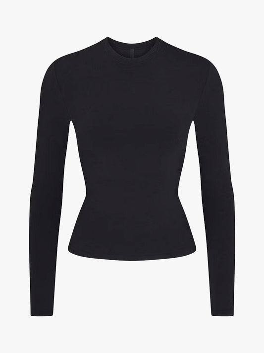organic cotton long sleeve t-shirt - black