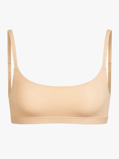 organic cotton scoop bra - beige