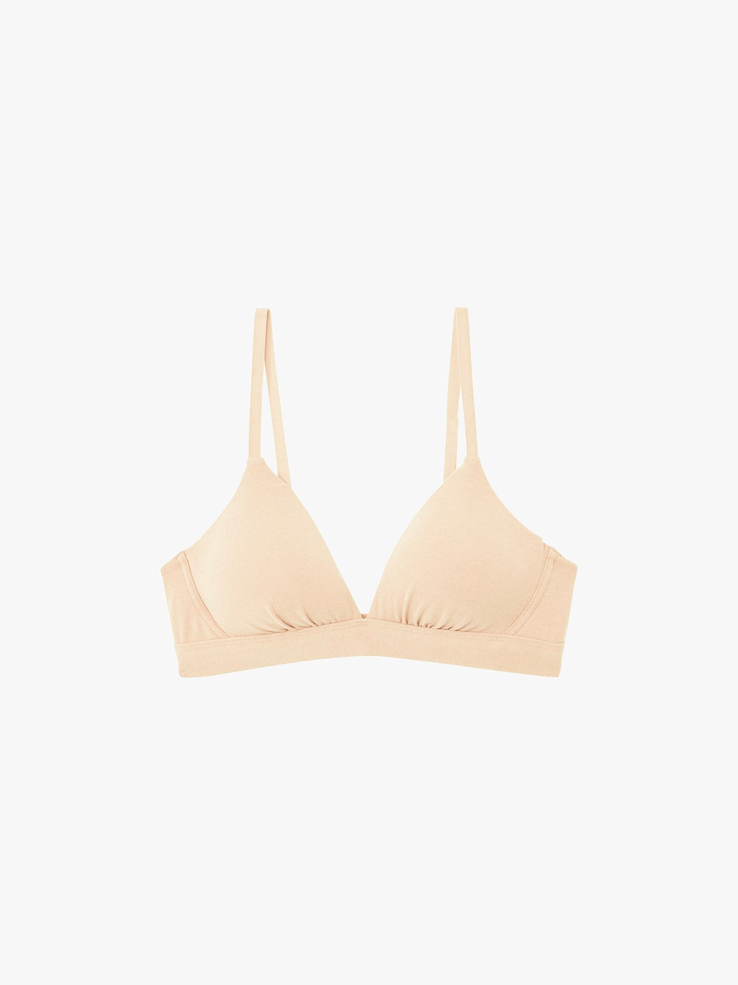 organic cotton triangle bra - beige