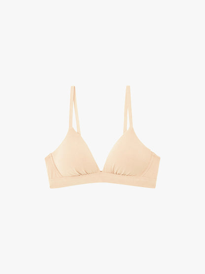 organic cotton triangle bra - beige