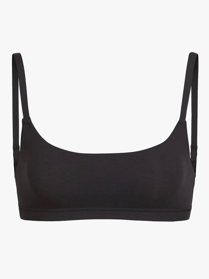 organic cotton scoop bra - black