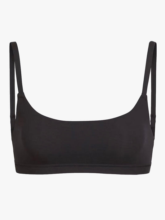 organic cotton scoop bra - black