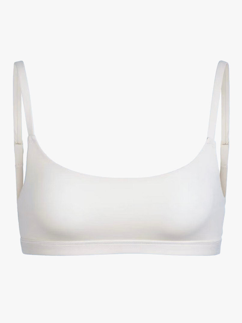 organic cotton scoop bra - white
