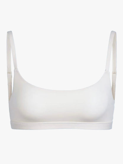 organic cotton scoop bra - white